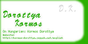 dorottya kormos business card